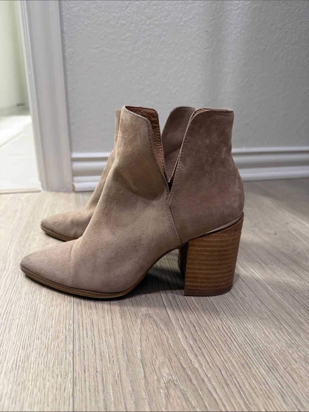 Steve Madden Suede Ankle Bootie in Taupe - Women